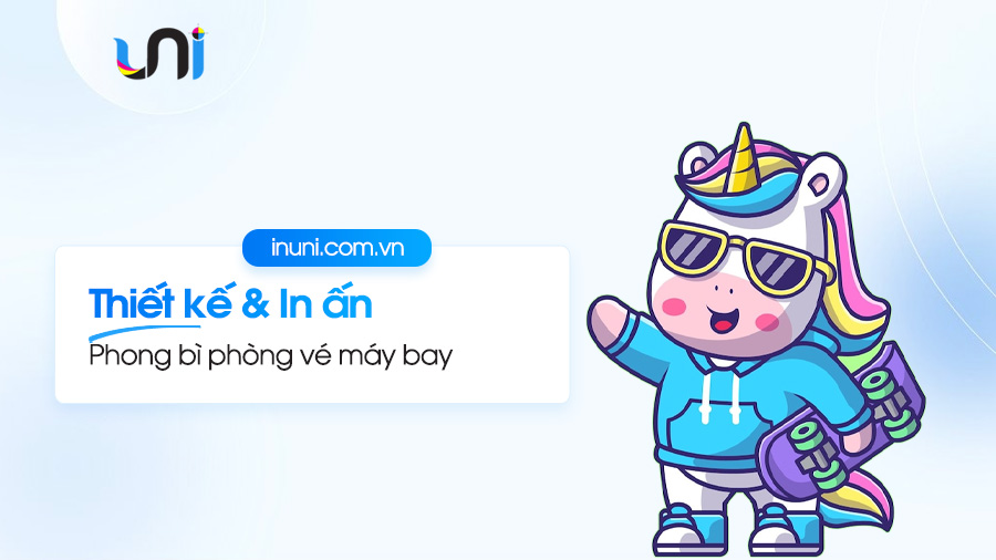 Mẫu in phong bì phòng vé máy bay sang trọng, chuyên nghiệp