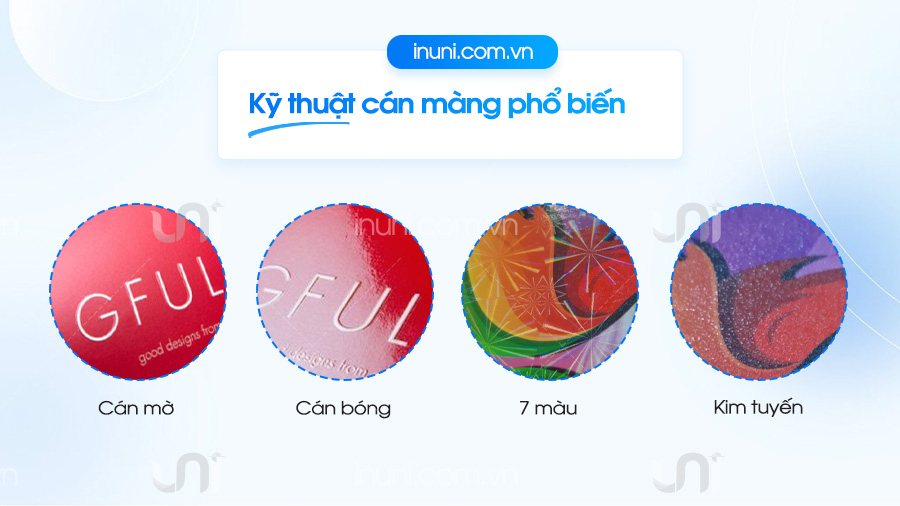 Các loại kỹ thuật cán màng phổ biến