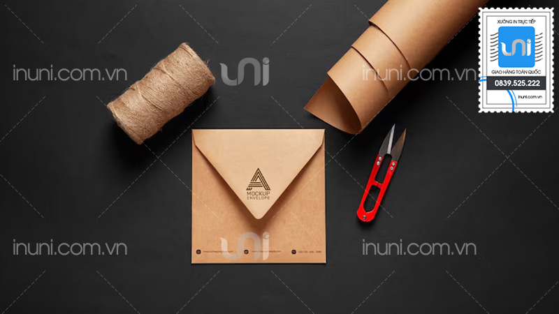 Mẫu in phong bì vuông độc đáo của UNI