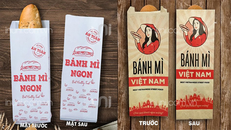 Mẫu túi giấy đựng bánh mì đẹp tại UNI