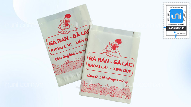 Mẫu túi giấy đựng gà rán hot trend tại UNI