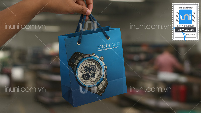 Mẫu túi giấy đựng đồng hồ thiết kế ấn tượng