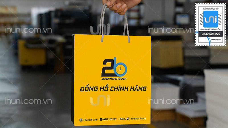 Mẫu túi giấy đựng đồng hồ thiết kế ấn tượng