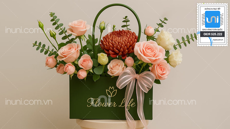 Mẫu túi giấy đựng hoa đa dạng