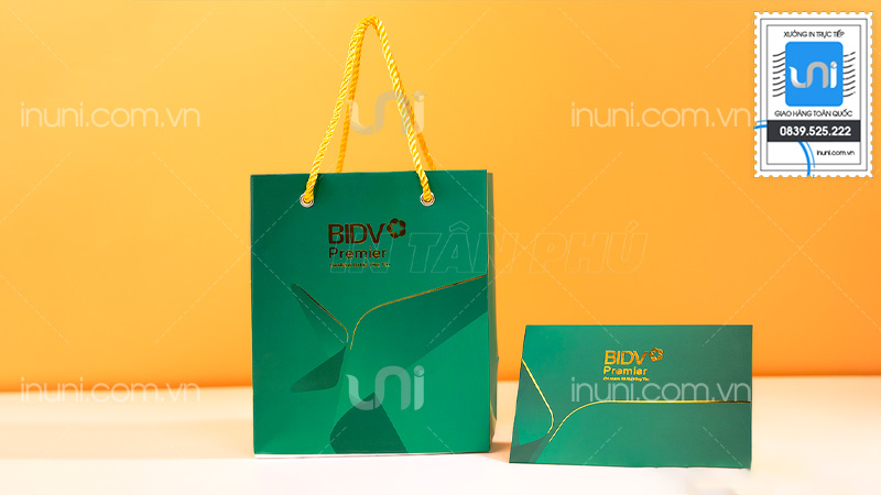 Mẫu túi giấy ngân hàng ấn tượng