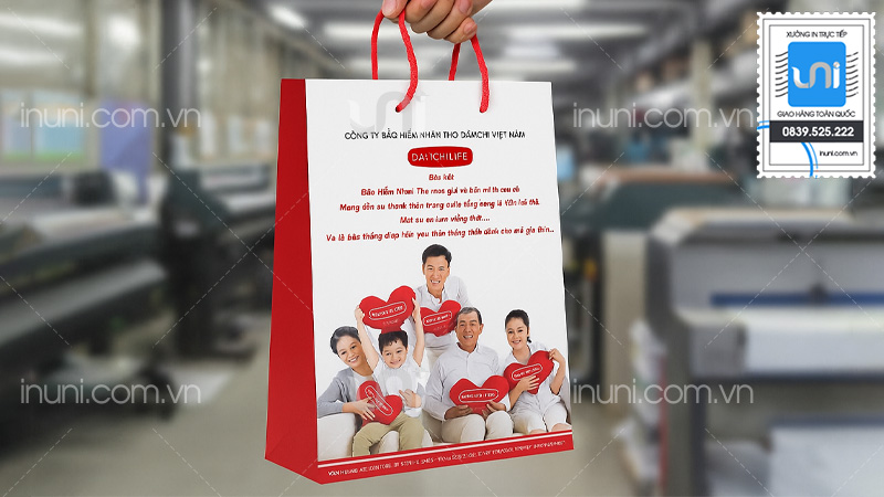 Mẫu túi giấy cho các loại hình bảo hiểm