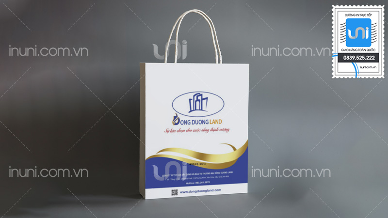 Mẫu túi giấy công ty xây dựng tại UNI