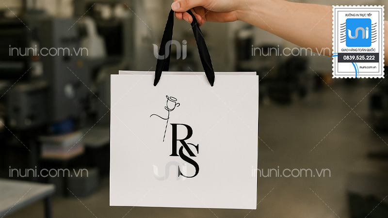 Mẫu in túi giấy cửa hàng váy cưới nổi bật