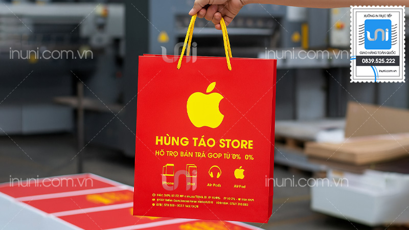 Mẫu túi giấy cửa hàng điện tử đa dạng
