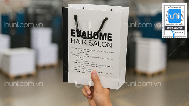 Mẫu túi giấy salon tóc ấn tượng