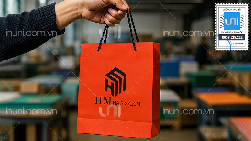 Mẫu túi giấy salon tóc ấn tượng
