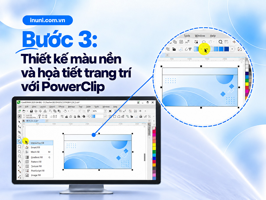 Thiết kế phong bì bằng CorelDraw bước 3